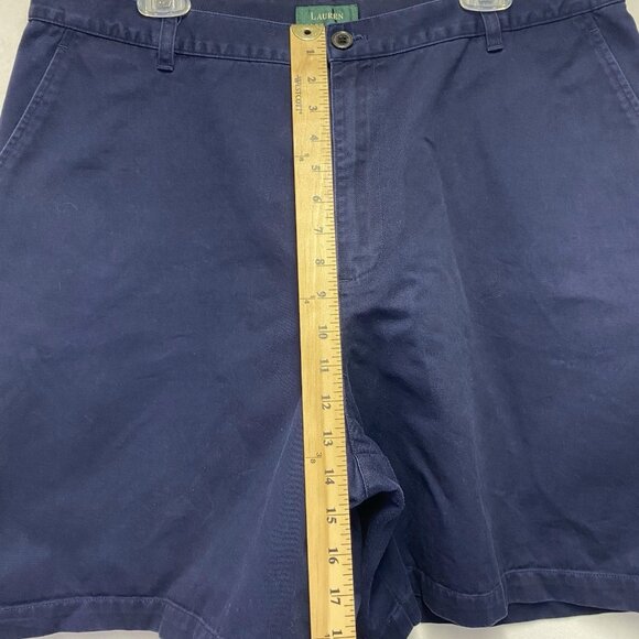 Lauren Ralph Lauren Flat Front Classic Relaxed Fit Chino Shorts Men Sz 18W Navy - Picture 4 of 8